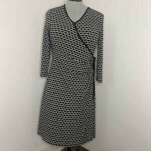Vintage City Triangles Faux Wrap Dress